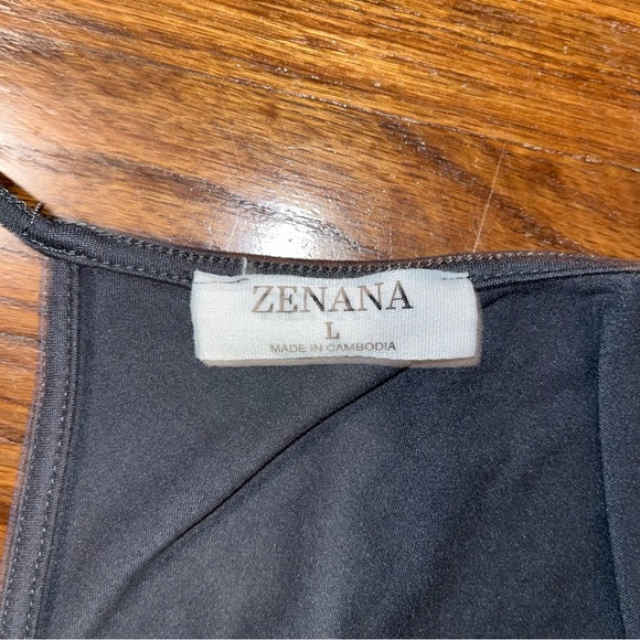 Zenana‎ Women’s Short Sleeve T-Shirt/Shorts Size Large Grey Romper - Picture 6 of 7